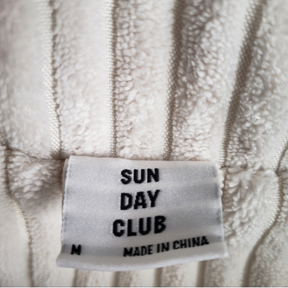 Zip Up Corduroy Padded Puffer Coat - M - Picture 4 of 6